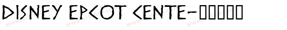 Disney Epcot Cente字体转换